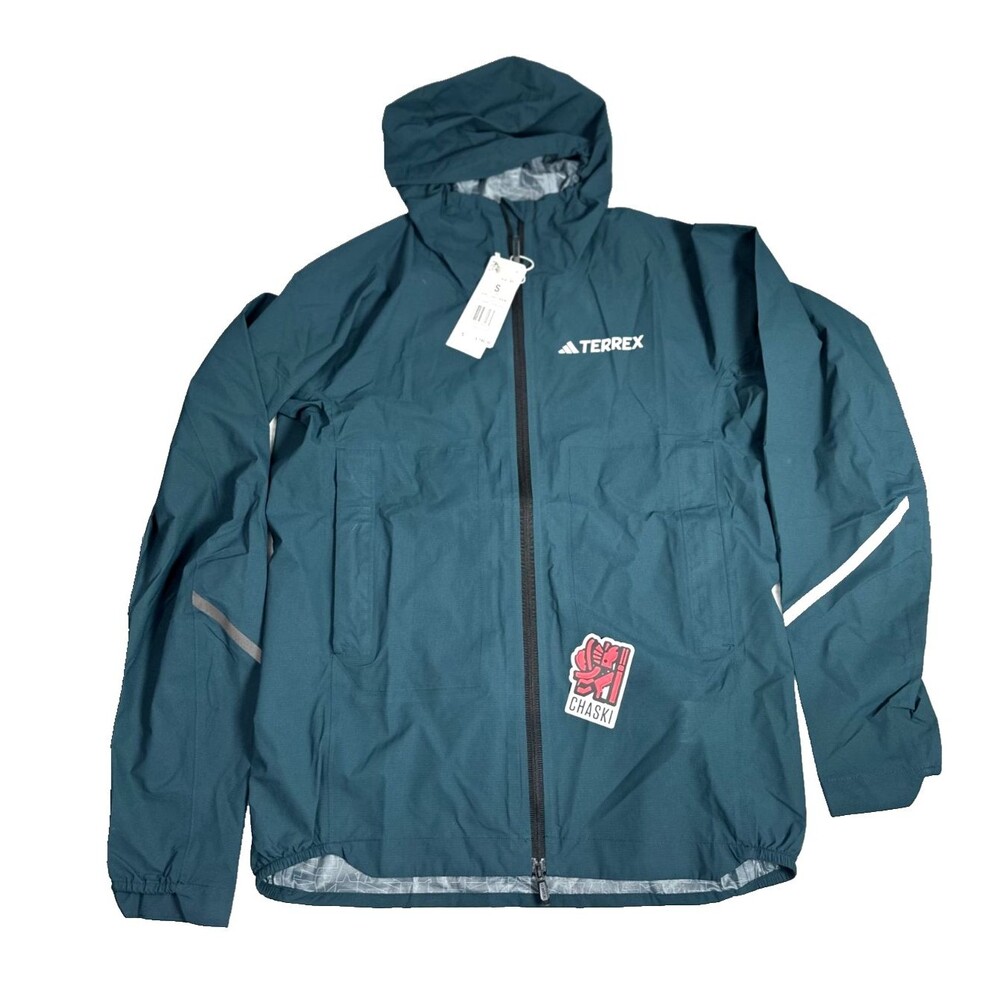 Adidas Terrex Xpr Light Rain Jacket Parka Climaproof Zip Up Green KB1957 Men S